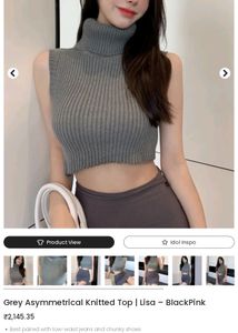 Price Drop Black Asymmetrical Knitted Top