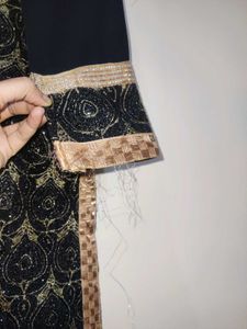 Elegant Black &amp; Gold Kurta