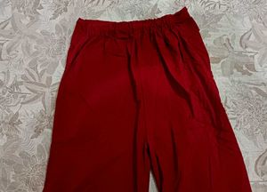 Red Ruffle Top &amp; Wide Leg Pants Set❤