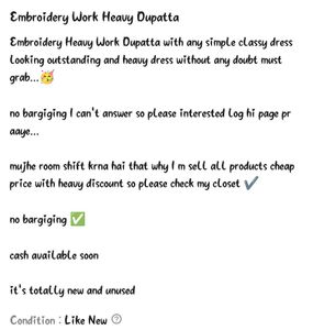 Heavy Work Embroidery Dupatta