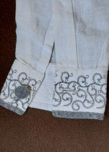 White Embroderied Short Kurta For Boy