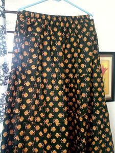 NEW Women&#39;s Orange Flared Skirt