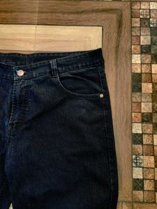 baggy dark blue jeans