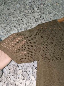 Olive Green Knit Top