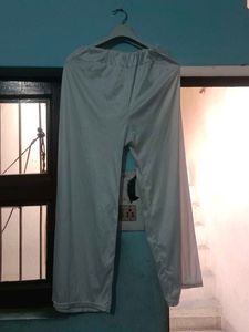 WHITE SATIN PLAZO