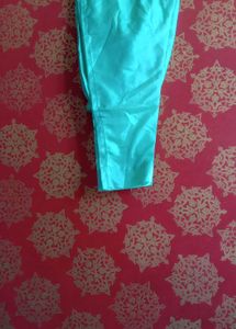Aqua Dress with Net Overlay
