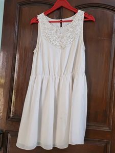 Elegant White Lace Dress