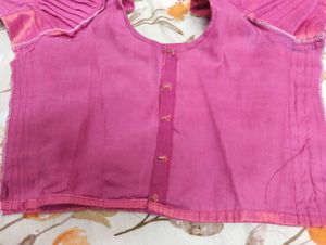 Pink Readymade Saree Blouse