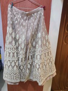 Embroidery Designed onion colour lehenga