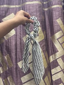 Long Polka Dot Hair Tie  ☺️☺️