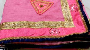 💓😍New Beautiful Pink Saree💓😍