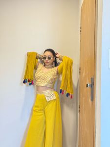 Yellow Ethnic Palazzo Set