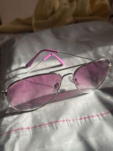 Pink Tinted Aviator Sunglasses