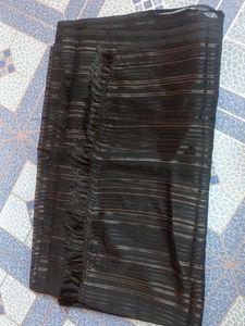 Black Saree With Blouse Kapda