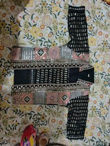 Heavy Work Dhoti Pant Set With Jacket