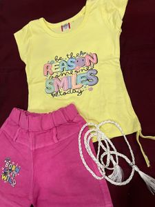 Cute Girls T-shirt &amp; Shorts Set