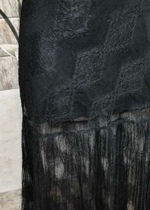 Gothic .Black Lace Skirt