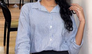 Striped Button-Up Shirt