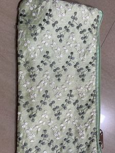 Embroidered Floral Pouch
