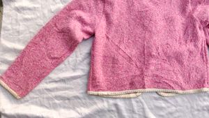 (Made In Korean) Pink Knit Cardigan