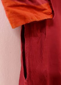 Red And Orange Long Sleeves Kurta With Pocket!