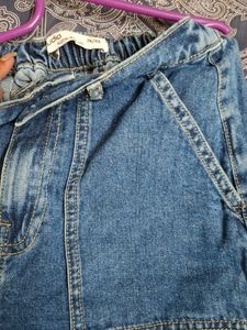 Blue Denim Cargo Pants