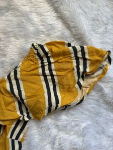 Striped Off-Shoulder Maxi Dress