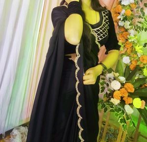 Saree With Stitching Padded Blouse