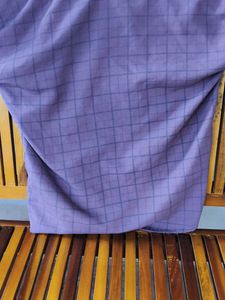 Purple Checkered Casual Shirt