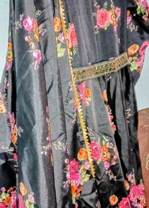 Floral Black Kurta Set