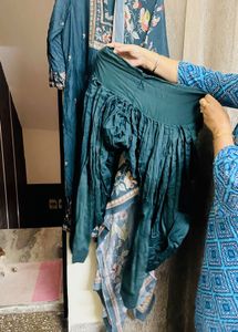 Teal Embroidered Salwar Kameez