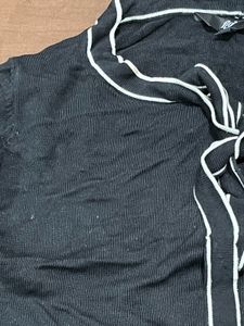Black Sailor Collar Puff Sleeve Top Korean Inspire