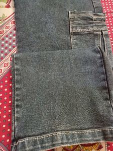 Grayish Blue Cargo Denim Jean 28 Inch.