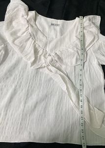 White Frill Top