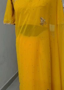 💛 Yellow Work Saree💛