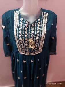 new xl embroidery georgette anarkali