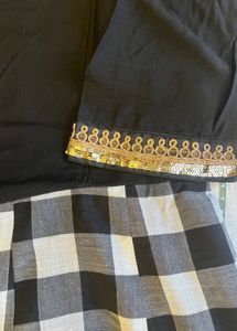 Black and White Checkered Suit Set