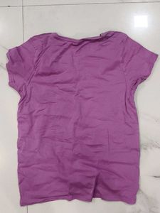 Purple Graphic Print T-shirt