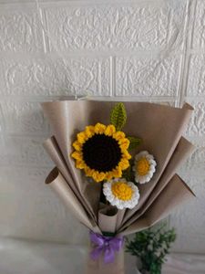 Crochet sunfloweran daisy Bouquet