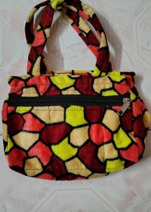 Colorful Geometric Patterned Handbag