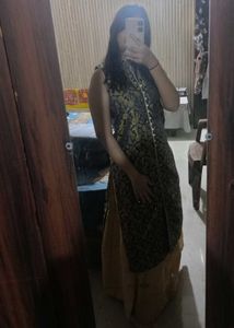 Partywear Kurta Skirt And Dupatta Set