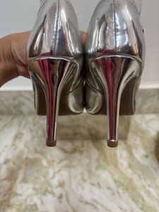 Silver Pointed Luxury Heels