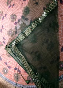 Girls Green Organza Lehenga