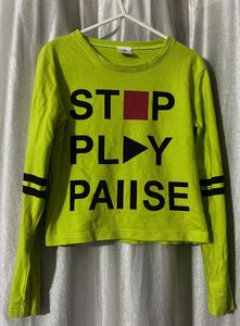 Green Graphic Print Tee