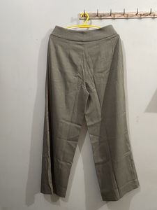 Wide Leg Trousers with Button Detail