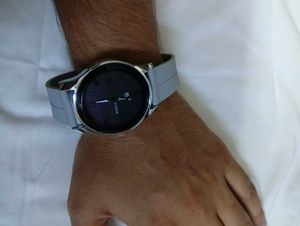 Elegant Titan Black Dial Watch with Grey Strap – S