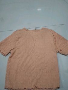 Peach Textured Top