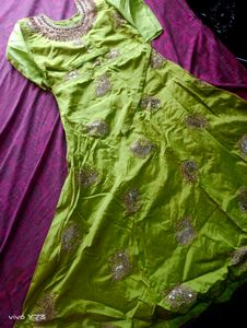 Green Grand Kurthi Dress For Function