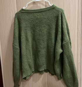 Green 'New York' Knit Sweater
