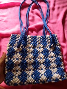 White And Blue Bag
